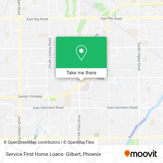 Service First Home Loans- Gilbert map