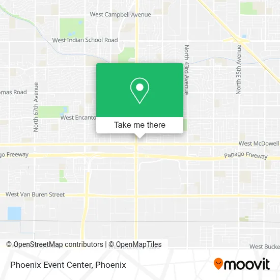 Phoenix Event Center map
