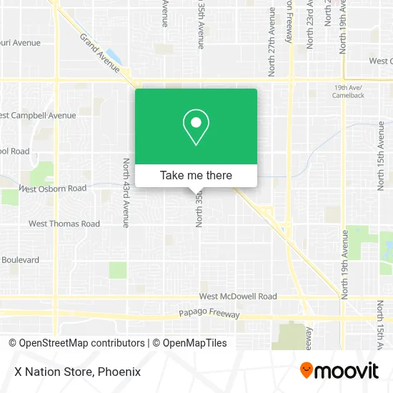 X Nation Store map
