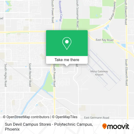 Sun Devil Campus Stores - Polytechnic Campus map