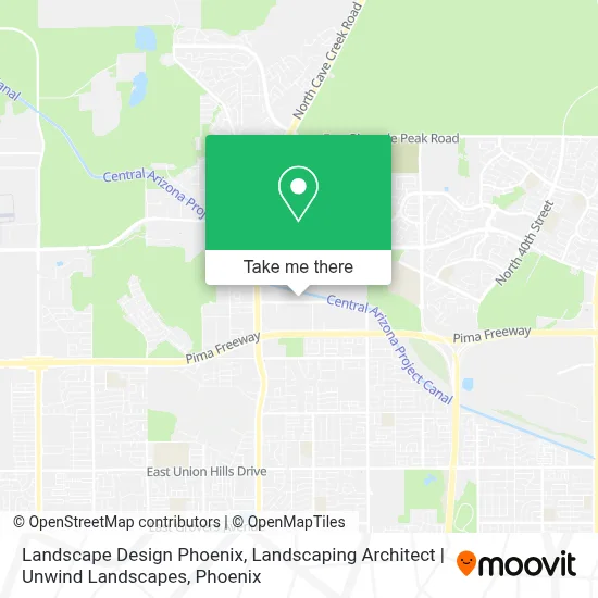 Landscape Design Phoenix, Landscaping Architect | Unwind Landscapes map