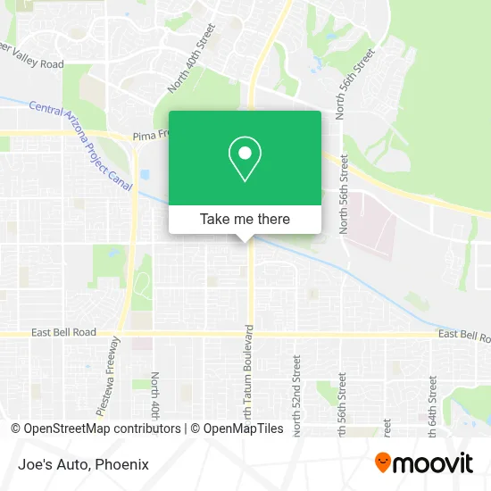 Joe's Auto map