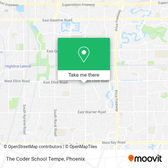 The Coder School Tempe map
