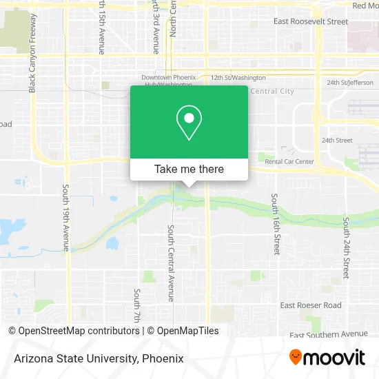 Arizona State University map