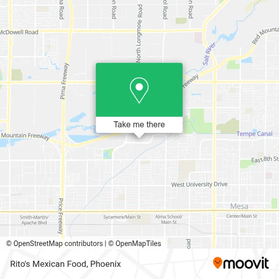 Rito's Mexican Food map