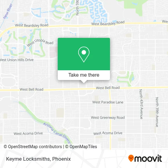 Keyme Locksmiths map