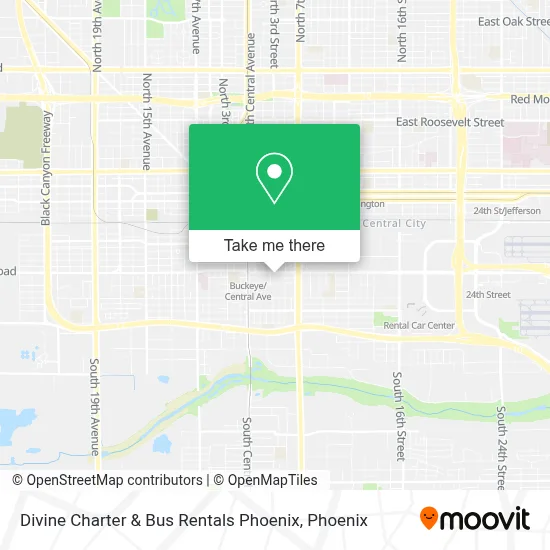 Divine Charter & Bus Rentals Phoenix map