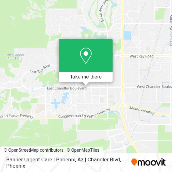 Banner Urgent Care | Phoenix, Az | Chandler Blvd map