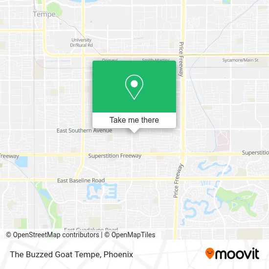 The Buzzed Goat Tempe map