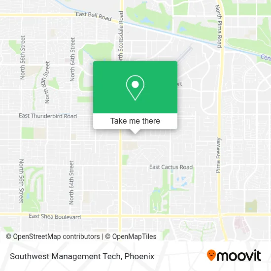 Southwest Management Tech map