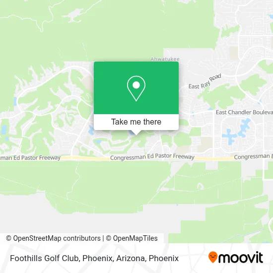 Foothills Golf Club, Phoenix, Arizona map