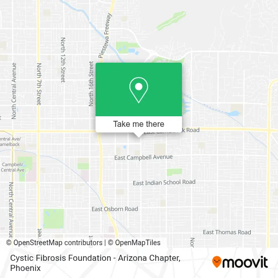 Cystic Fibrosis Foundation - Arizona Chapter map