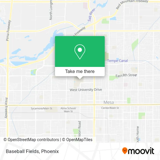 Baseball Fields map