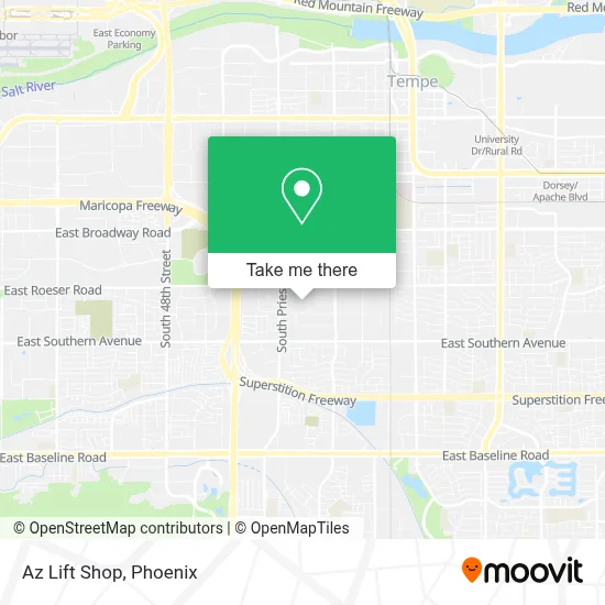 Az Lift Shop map