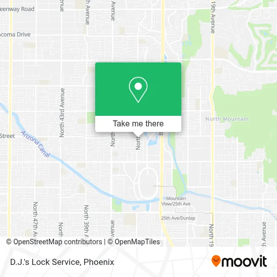 D.J.'s Lock Service map