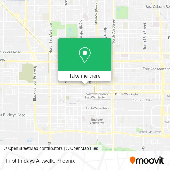 First Fridays Artwalk map