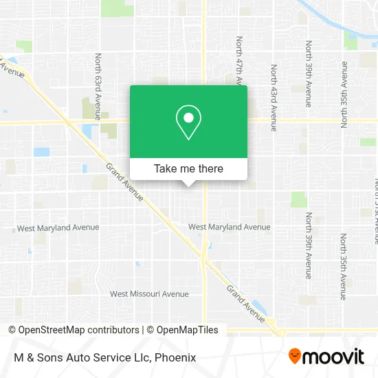 M & Sons Auto Service Llc map