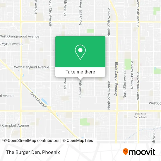 The Burger Den map