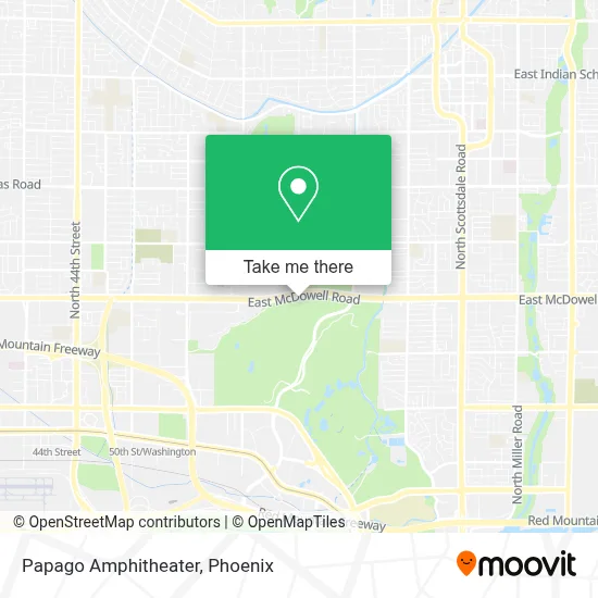 Papago Amphitheater map
