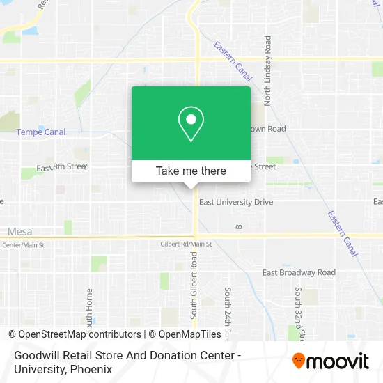 Goodwill Retail Store And Donation Center - University map