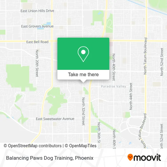 Balancing Paws Dog Training map
