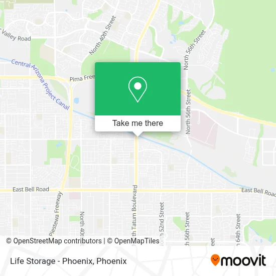 Life Storage - Phoenix map