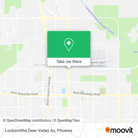Locksmiths Deer Valley Az map