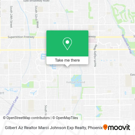 Gilbert Az Realtor Marci Johnson Exp Realty map