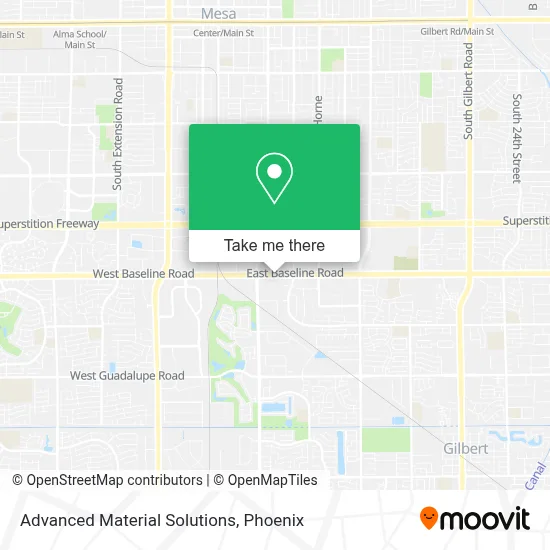 Advanced Material Solutions map