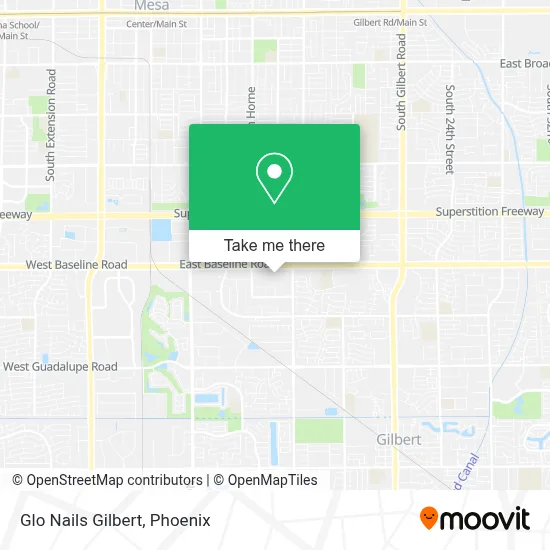Glo Nails Gilbert map