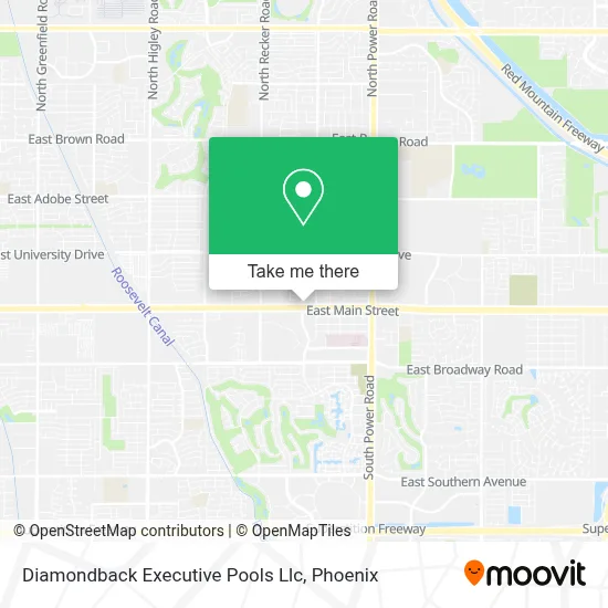 Diamondback Executive Pools Llc map