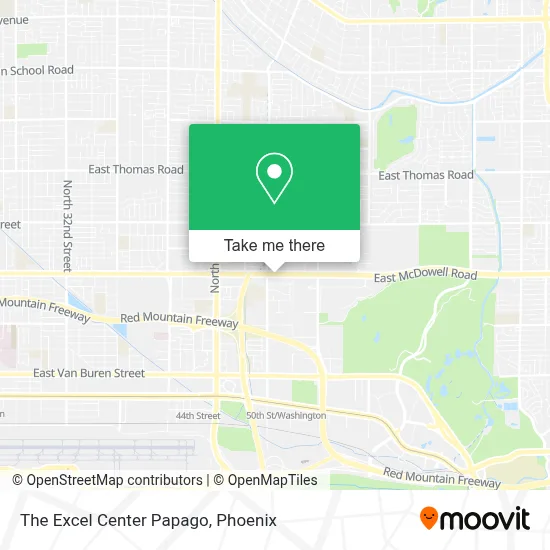 The Excel Center Papago map