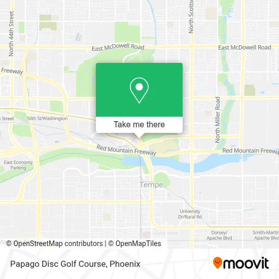 Papago Disc Golf Course map