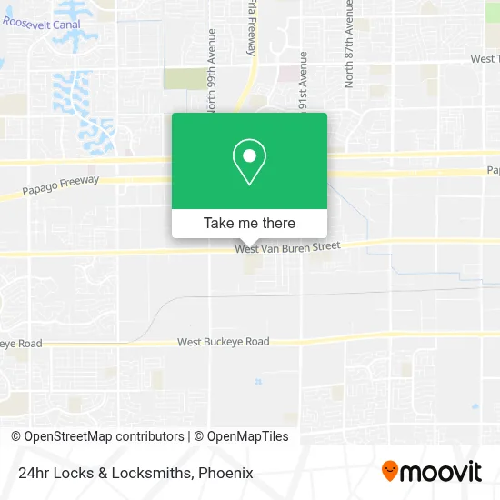 24hr Locks & Locksmiths map