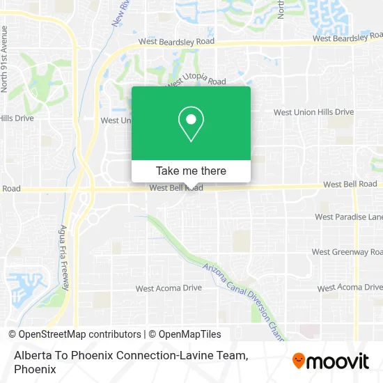 Alberta To Phoenix Connection-Lavine Team map