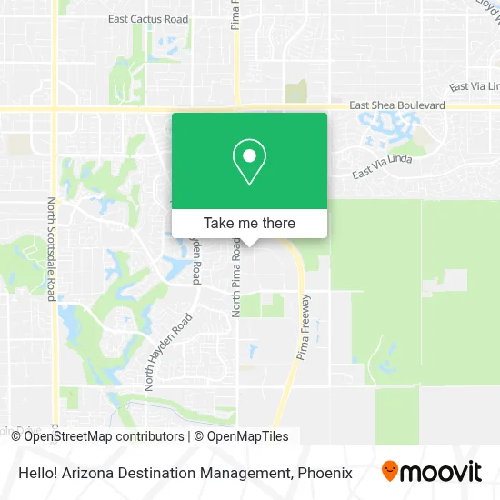 Hello! Arizona Destination Management map