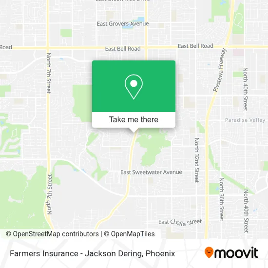 Farmers Insurance - Jackson Dering map
