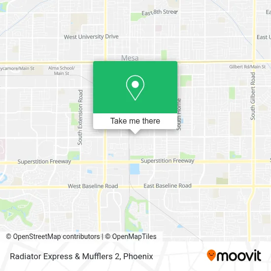 Radiator Express & Mufflers 2 map