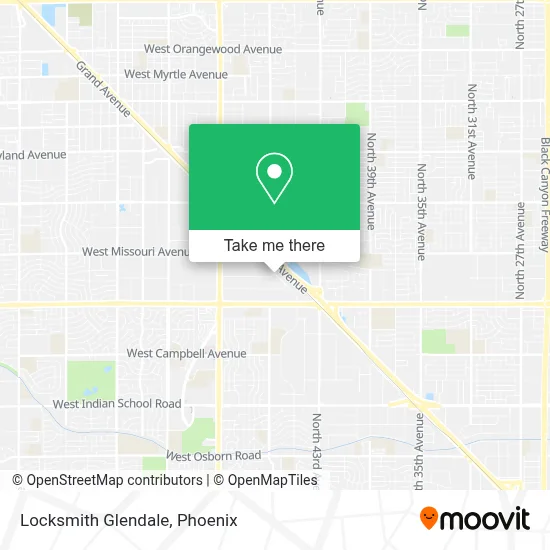 Locksmith Glendale map