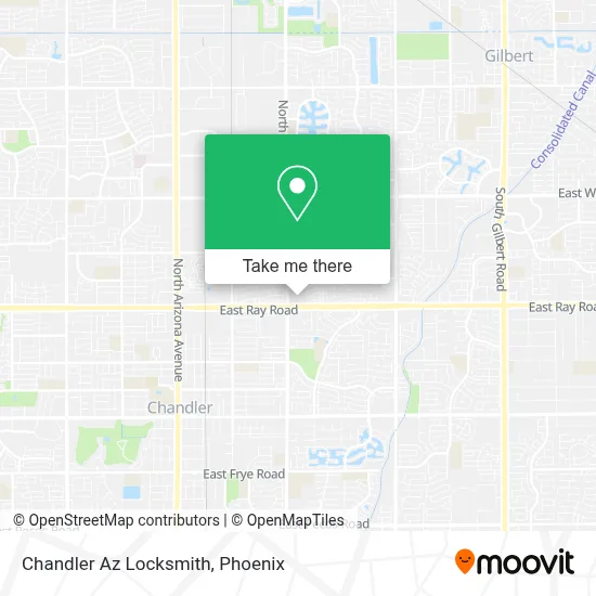 Chandler Az Locksmith map