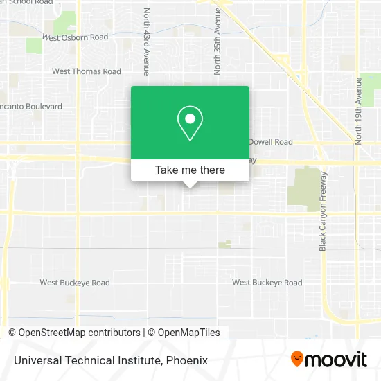 Universal Technical Institute map