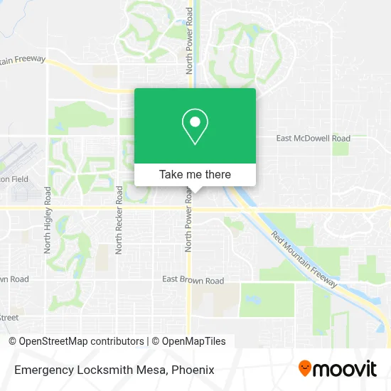 Emergency Locksmith Mesa map