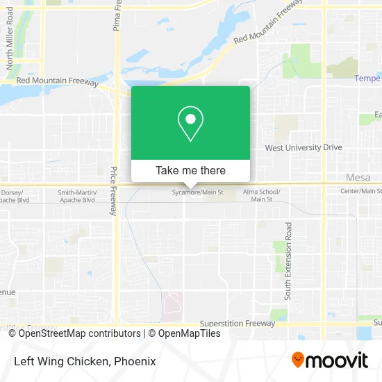 Left Wing Chicken map
