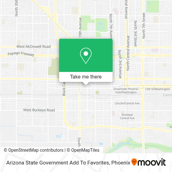 Arizona State Government﻿ Add To Favorites map