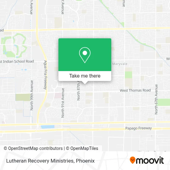 Lutheran Recovery Ministries map