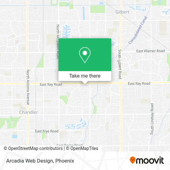 Arcadia Web Design map
