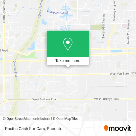 Pacific Cash For Cars map