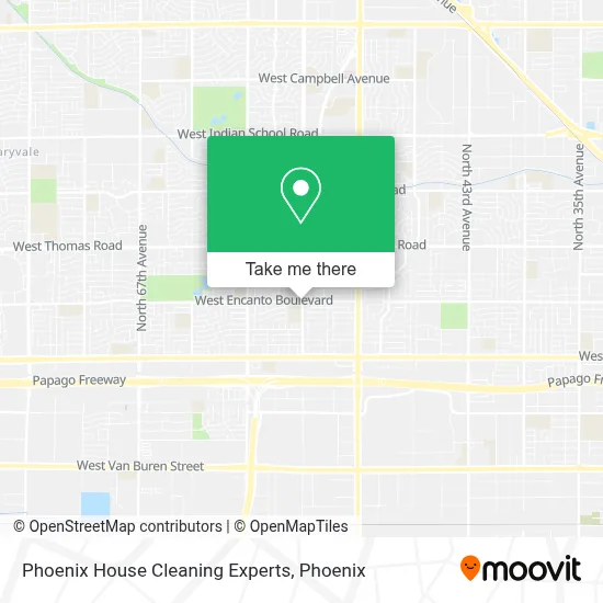 Phoenix House Cleaning Experts map