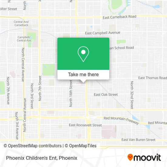 Phoenix Children's Ent map