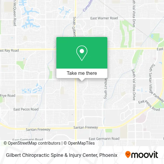 Gilbert Chiropractic Spine & Injury Center map